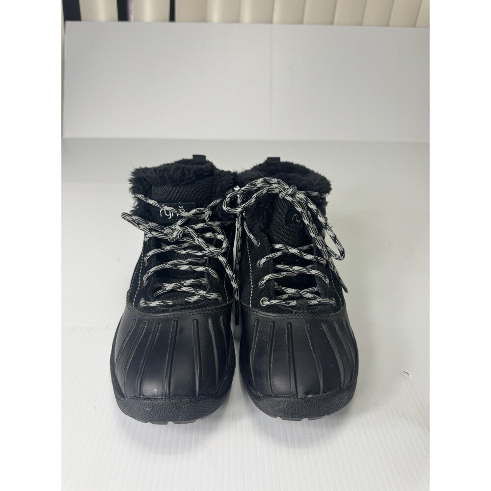 Ryka Women’s Winter Hiking Boots Size 9.5 Black Faux Fur Lace Up